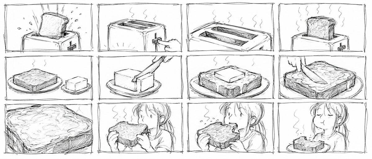 Cozy Butter Toast Storyboard