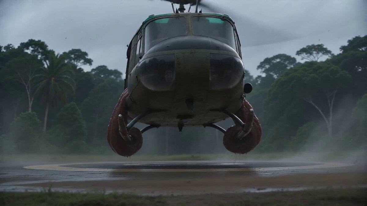 Jungle Helicopter Alien Rescue